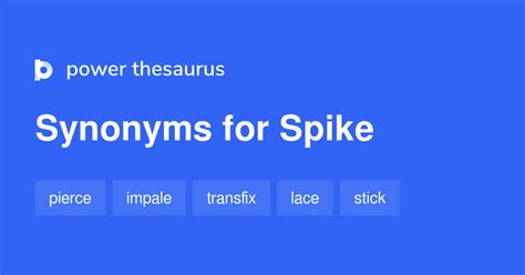 spike synonym|synonyms for biology.